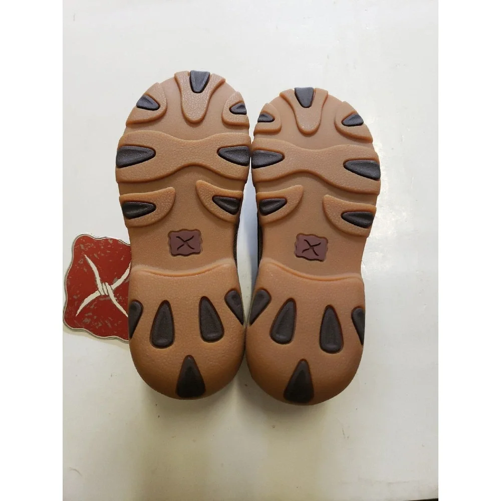 Cowkid's Twisted X Boots YDM0028 Kid's Driving Mocs D Toe 13 1/2 USA